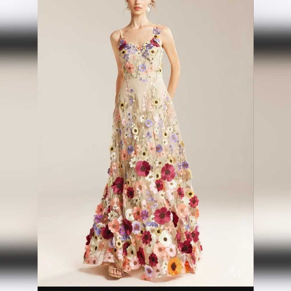 Embroidered Floral gown AW Bridal Allison Gown